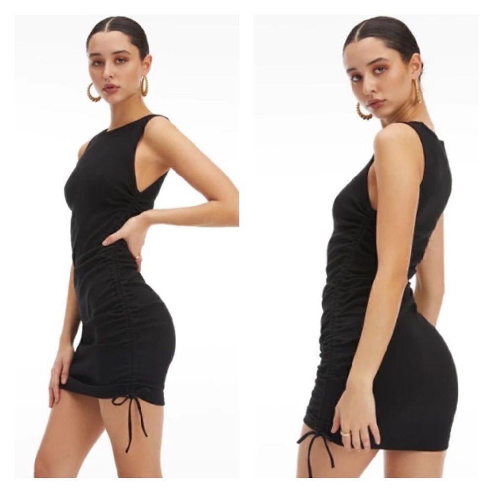 NWT Good American Ruched Tank Dress 0 (XS)